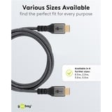 goobay Plus Cavo HDMI ad alta velocità, 8K @ 60Hz grigio