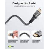 goobay Plus Cavo HDMI ad alta velocità, 8K @ 60Hz grigio