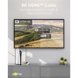 goobay Plus Cavo HDMI ad alta velocità, 8K @ 60Hz grigio
