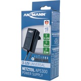 Ansmann APS 300 adattatore e invertitore Interno 3,6 W Nero, Alimentazione elettrica Nero, Universale, Interno, 100 - 240 V, 50/60 Hz, 3,6 W, 3 - 12 V