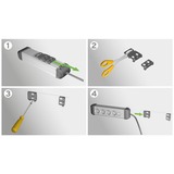Brennenstuhl Multipresa Premium-Protect-Line 8 vie, Ciabatta Nero/alluminio