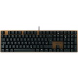 CHERRY KC 200 MX tastiera Universale USB QWERTZ Tedesco Nero, Bronzo Nero/Bronzo, Full-size (100%), Cablato, USB, Interruttore a chiave meccanica, QWERTZ, Nero, Bronzo