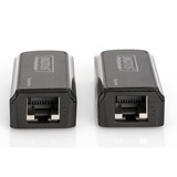 Digitus DS-55203 moltiplicatore AV Ricevitore e trasmettitore di rete Nero, Estensione HDMI Ricevitore e trasmettitore di rete, 50 m, Nero