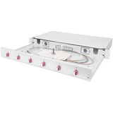 Digitus Scatola di giunzione fibra ottica, 1U, equipaggiata, LC, OM4 grigio