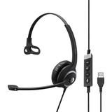 EPOS IMPACT SC 230 Auricolare Cablato A Padiglione Ufficio Nero, Argento, Headset Nero, Cablato, Ufficio, 50 - 18000 Hz, 58 g, Auricolare, Nero, Argento