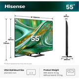 Hisense ULED 55E8S MiniLED, QLED TV Nero/grigio scuro