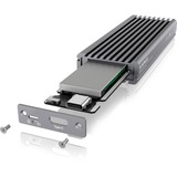 ICY BOX IB-1817M-C31 Box esterno SSD Grigio M.2, Disk enclosure grigio, Box esterno SSD, M.2, PCI Express 3.0, 10 Gbit/s, Collegamento del dispositivo USB, Grigio