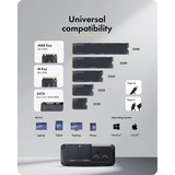 ICY BOX IB-2925MS-CU31, Docking station Nero