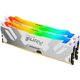 Kingston FURY FURY 64GB 6400MT/s DDR5 CL32 DIMM (Kit da 2) Renegade RGB Bianco XMP, Memoria bianco, 64 GB, 2 x 32 GB, DDR5, 288-pin DIMM
