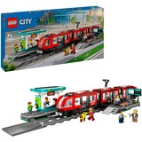 LEGO City 60423 Tram e Fermata del Tram, Treno Giocattolo da Costruire con Stazione e Vagoni Ferroviari, Giochi per Bambini 7+, Giochi di costruzione Treno Giocattolo da Costruire con Stazione e Vagoni Ferroviari, Giochi per Bambini 7+, Set da costruzione, 7 anno/i, Plastica, 811 pz, 1,65 kg