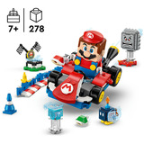 LEGO Super Mario Mario Kart 72043 - Interattivo e Kart Standard, Percorso di Gara con Macchina Giocattolo e 3 Figure, Regalo Bambini 7+, Giochi di costruzione Percorso di Gara con Macchina Giocattolo e 3 Figure, Regalo Bambini 7+, Set da costruzione, 7 anno/i, Plastica, 278 pz, 483 g