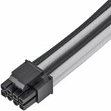 SilverStone Cavo di prolunga di alimentazione SST-PP07E-EPS8BW Nero/Bianco