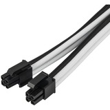 SilverStone Cavo di prolunga di alimentazione SST-PP07E-EPS8BW Nero/Bianco