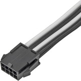 SilverStone Cavo di prolunga di alimentazione SST-PP07E-EPS8BW Nero/Bianco