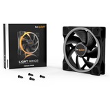 be quiet! Light Wings | 120mm PWM Case per computer Ventilatore 12 cm Nero 1 pz, Ventola Nero, Ventilatore, 12 cm, 1700 Giri/min, 70,53 m³/h, Nero