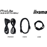 iiyama ProLite X2497HSU-B1, Monitor LED Nero (opaco)