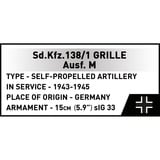 COBI Sd.Kfz. 138/1 Grille Ausf. M, Giochi di costruzione 