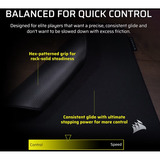 Corsair MM PRO Control - Medium, Gioco mouse pad Nero