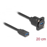 DeLOCK Cavo USB 3.2 Gen 1 tipo D, presa USB-A > presa USB-A Nero