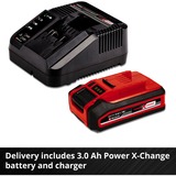 EINHELL GE-LC 18 Li Kit motosega cordless 4,3 m/s Nero, Rosso 18 V Ioni di Litio, Sega a catena rosso/Nero, 18 V, Ioni di Litio, 1 h, 3 Ah, 2,97 kg
