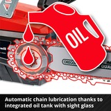 EINHELL GE-LC 18 Li Kit motosega cordless 4,3 m/s Nero, Rosso 18 V Ioni di Litio, Sega a catena rosso/Nero, 18 V, Ioni di Litio, 1 h, 3 Ah, 2,97 kg