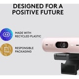 Logitech Brio 500, Webcam rosa/Nero