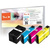 Peach PI300-977 cartuccia d'inchiostro 4 pz Compatibile Resa elevata (XL) Nero, Ciano, Magenta, Giallo Resa elevata (XL), Nero, Ciano, Magenta, Giallo, 31 ml, 12 ml, 4 pz, Confezione multipla