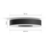 Philips White & Color Ambiance Infuse Lampada da Soffitto M, Luce LED Nero