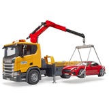 bruder Scania Super 560R camion di soccorso con modulo luci e suoni e roadster, Veicolo modello 