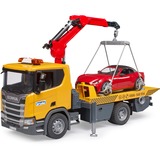 bruder Scania Super 560R camion di soccorso con modulo luci e suoni e roadster, Veicolo modello 