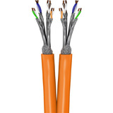 goobay Cavo di rete duplex Cat.7a S/FTP (PiMF) Dca arancione 