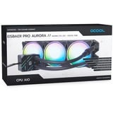 Alphacool Eisbaer Pro Aurora 360 Processore Raffreddatore di liquidi tutto in uno 12 cm Nero, Bianco 1 pz, Raffreddamento ad acqua Nero, Raffreddatore di liquidi tutto in uno, 12 cm, 2500 Giri/min, 119,8 m³/h, Nero, Bianco