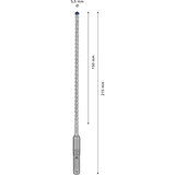 Bosch SDS plus-7X 1 pz, Trapano Martello perforatore, 5,5 mm, 215 mm, Mattone, Cemento, Calcestruzzo duro, Pietra naturale, Arenaria, Pietra, 15 cm, SDS-plus