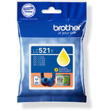 Brother LC521Y cartuccia d'inchiostro 1 pz Originale Giallo Giallo, 1 pz, 500 pagine, Confezione singola