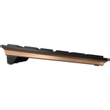 CHERRY DW 9100 SLIM tastiera Mouse incluso Universale RF senza fili + Bluetooth QWERTY Inglese US Nero, Set desktop Nero/Bronzo, Wireless, RF senza fili + Bluetooth, QWERTY, Nero, Mouse incluso