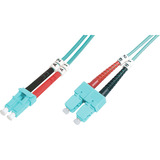 Digitus Cavo patch LWL, duplex, connettore LC > SC, multimodo OM3 turchese