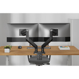 Digitus Supporto doppio per monitor, 2x 45", 2x 20 kg, Base per monitor Nero