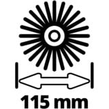 EINHELL 3424122 accessorio per utensili manuali da giardino Spazzola Nero, Marrone Acciaio, Pennello Spazzola, Nero, Marrone, Acciaio, 1400 Giri/min, 11,5 cm, 1 kg