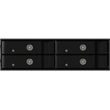 ICY BOX IB-2240SSK 13,3 cm (5.25") Vassoio per unità di memorizzazione Nero, Inquadramento Nero, 13,3 cm (5.25"), Vassoio per unità di memorizzazione, Nero, 2.5", SATA, SATA II, SATA III, Serial Attached SCSI (SAS), Alluminio