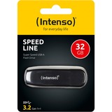 Intenso Speed Line unità flash USB 32 GB USB tipo A 3.2 Gen 1 (3.1 Gen 1) Nero, Chiavetta USB Nero, 32 GB, USB tipo A, 3.2 Gen 1 (3.1 Gen 1), 70 MB/s, Cuffia, Nero