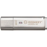 Kingston IronKey 64GB IKLP50 AES USB, w/256bit Encryption, Chiavetta USB alluminio, w/256bit Encryption, 64 GB, USB tipo A, 3.2 Gen 1 (3.1 Gen 1), 145 MB/s, Cuffia, Argento