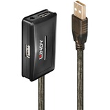 Lindy 42635 hub di interfaccia USB 2.0 480 Mbit/s Grigio, Hub USB USB 2.0, USB 2.0, 480 Mbit/s, Grigio, 28/24, 10 m