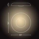 Philips Hue White Ambiance Still Lampada da Soffitto, Luce LED Nero