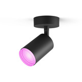 Philips Hue White & Color Ambiance Fugato Spot Singolo, Luce LED Nero, Philips Hue White and Color ambiance Faretto singolo Fugato, Bluetooth/Zigbee, Nero, LED, Metallo, Multi, 2000 K