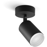 Philips Hue White & Color Ambiance Fugato Spot Singolo, Luce LED Nero, Philips Hue White and Color ambiance Faretto singolo Fugato, Bluetooth/Zigbee, Nero, LED, Metallo, Multi, 2000 K