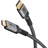 goobay Cavo adattatore Plus DisplayPort > HDMI, 4K @ 60Hz grigio