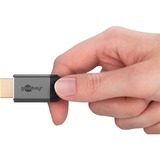 goobay Cavo adattatore Plus DisplayPort > HDMI, 4K @ 60Hz grigio