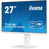 iiyama G-MASTER XUB2797QSN-W2 Monitor PC 68,6 cm (27") 2560 x 1440 Pixel Quad HD LED Bianco, Monitor LED bianco (matto), 68,6 cm (27"), 2560 x 1440 Pixel, Quad HD, LED, 1 ms, Bianco