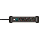 Brennenstuhl Multipresa Premium Alu-Line 4 vie, Ciabatta Nero/alluminio