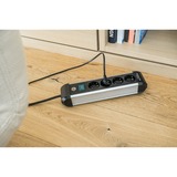 Brennenstuhl Multipresa Premium Alu-Line 4 vie, Ciabatta Nero/alluminio